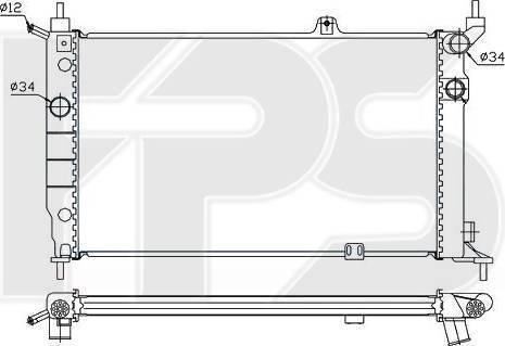 FPS FP 52 A258 - Radiatore, Raffreddamento motore autozon.pro