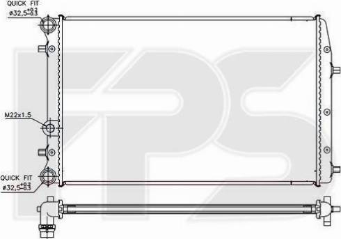 FPS FP 64 A435-X - Radiatore, Raffreddamento motore autozon.pro