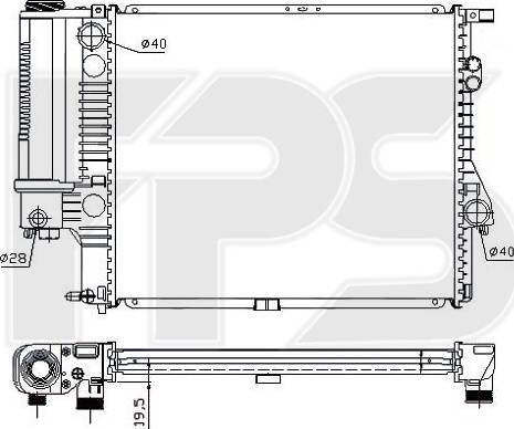 FPS FP 14 A43 - Radiatore, Raffreddamento motore autozon.pro