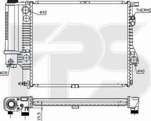 FPS FP 14 A42 - Radiatore, Raffreddamento motore autozon.pro