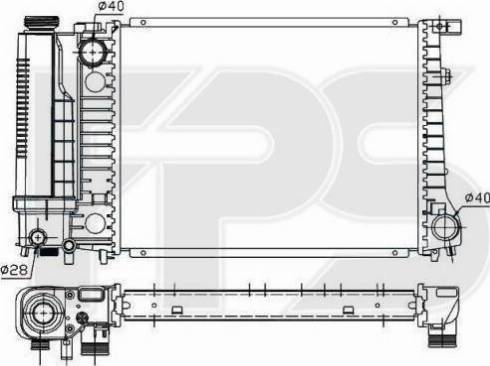 FPS FP 14 A17 - Radiatore, Raffreddamento motore autozon.pro