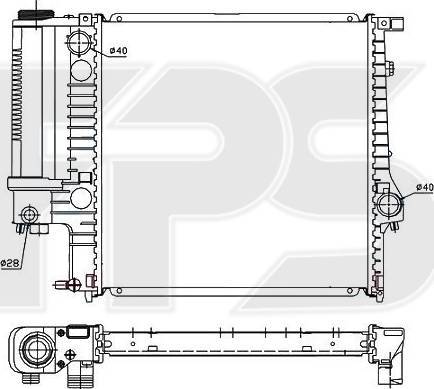 FPS FP 14 A867 - Radiatore, Raffreddamento motore autozon.pro