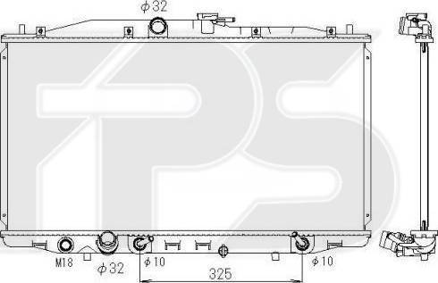 FPS FP 30 A1393 - Radiatore, Raffreddamento motore autozon.pro