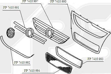 FPS FP 7410 991 - Griglia di ventilazione, Paraurti autozon.pro