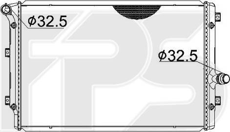 FPS FP 74 A1216 - Radiatore, Raffreddamento motore autozon.pro