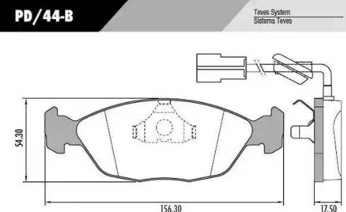 FRAS-LE PD44B - Kit pastiglie freno, Freno a disco autozon.pro