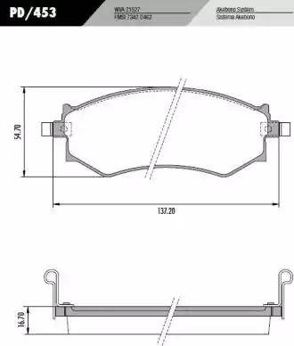 FRAS-LE PD/453 - Kit pastiglie freno, Freno a disco autozon.pro