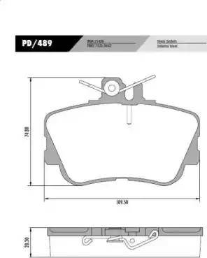 FRAS-LE PD489 - Kit pastiglie freno, Freno a disco autozon.pro