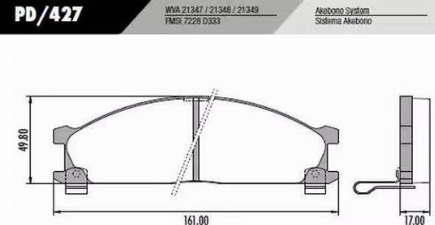 FRAS-LE PD427 - Kit pastiglie freno, Freno a disco autozon.pro