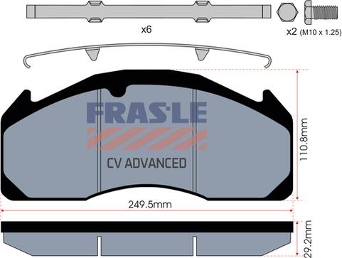 FRAS-LE PD/529-K008-CV - Kit pastiglie freno, Freno a disco autozon.pro