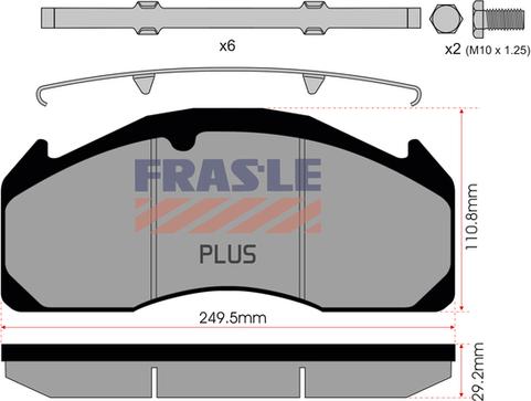 FRAS-LE PD/529-K008-PLUS - Kit pastiglie freno, Freno a disco autozon.pro