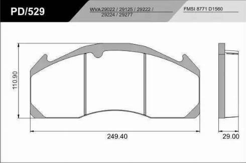 FRAS-LE PD/529-K08_HD PRO - Kit pastiglie freno, Freno a disco autozon.pro