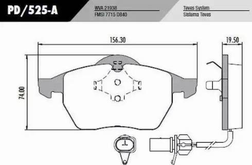 FRAS-LE PD/525-A - Kit pastiglie freno, Freno a disco autozon.pro