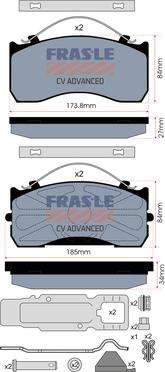 FRAS-LE PD/526-K020-CV - Kit pastiglie freno, Freno a disco autozon.pro