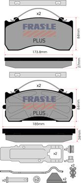 FRAS-LE PD/526-K020-PLUS - Kit pastiglie freno, Freno a disco autozon.pro