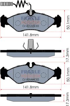 FRAS-LE PD/659-A-CV - Kit pastiglie freno, Freno a disco autozon.pro