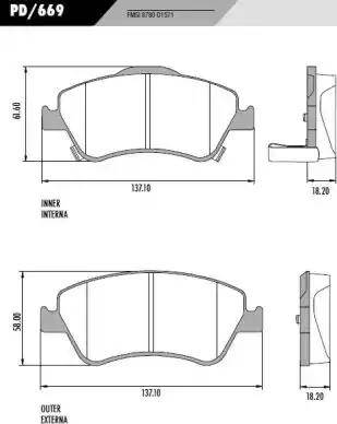 FRAS-LE PD/669 - Kit pastiglie freno, Freno a disco autozon.pro