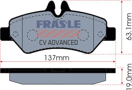 FRAS-LE PD/663-CV - Kit pastiglie freno, Freno a disco autozon.pro