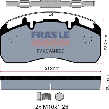 FRAS-LE PD/195-K019-CV - Kit pastiglie freno, Freno a disco autozon.pro