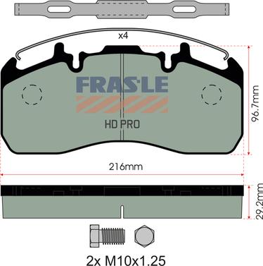 FRAS-LE PD/195-K019-HD - Kit pastiglie freno, Freno a disco autozon.pro