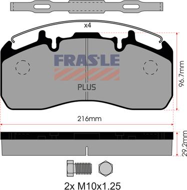 FRAS-LE PD/195-K019-PLUS - Kit pastiglie freno, Freno a disco autozon.pro