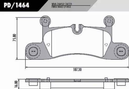 FRAS-LE PD/1464 - Kit pastiglie freno, Freno a disco autozon.pro