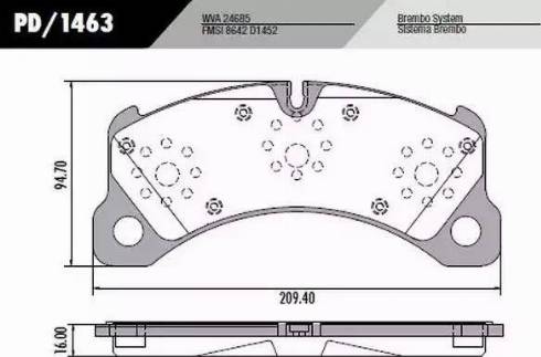 FRAS-LE PD/1463 - Kit pastiglie freno, Freno a disco autozon.pro