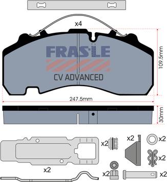 FRAS-LE PD/141-K021-CV - Kit pastiglie freno, Freno a disco autozon.pro