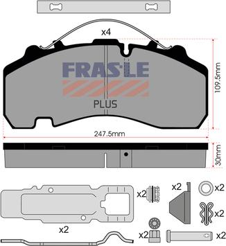 FRAS-LE PD/141-K021-PLUS - Kit pastiglie freno, Freno a disco autozon.pro