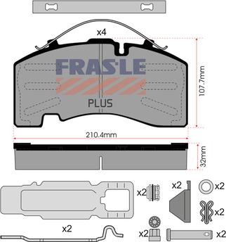 FRAS-LE PD/147-K023-PLUS - Kit pastiglie freno, Freno a disco autozon.pro