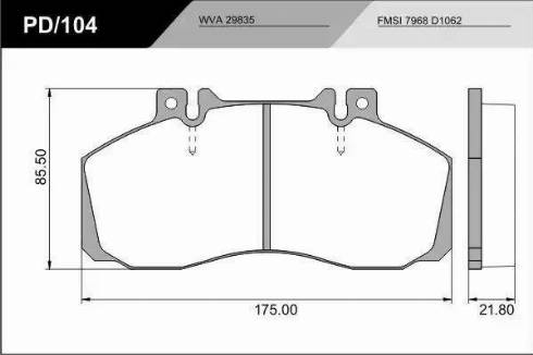 FRAS-LE PD/104_CV Advanced - Kit pastiglie freno, Freno a disco autozon.pro