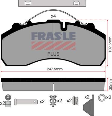 FRAS-LE PD/116-K020-PLUS - Kit pastiglie freno, Freno a disco autozon.pro