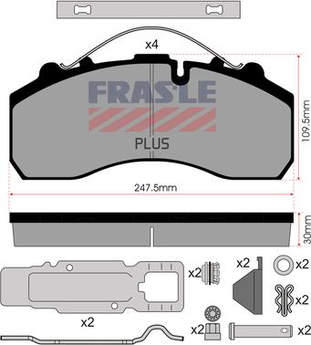 FRAS-LE PD/116-K021-PLUS - Kit pastiglie freno, Freno a disco autozon.pro