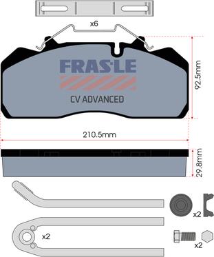 FRAS-LE PD/131-K015-CV - Kit pastiglie freno, Freno a disco autozon.pro