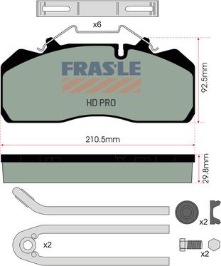 FRAS-LE PD/131-K015-HD - Kit pastiglie freno, Freno a disco autozon.pro