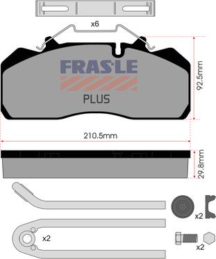 FRAS-LE PD/131-K015-PLUS - Kit pastiglie freno, Freno a disco autozon.pro