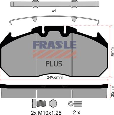 FRAS-LE PD/129-K009-PLUS - Kit pastiglie freno, Freno a disco autozon.pro