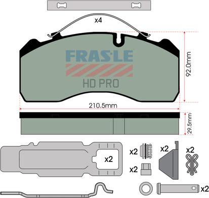 FRAS-LE PD/120-K023-HD - Kit pastiglie freno, Freno a disco autozon.pro