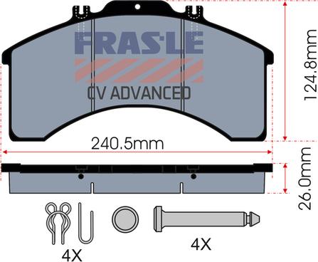 FRAS-LE PD/128-K005-CV - Kit pastiglie freno, Freno a disco autozon.pro