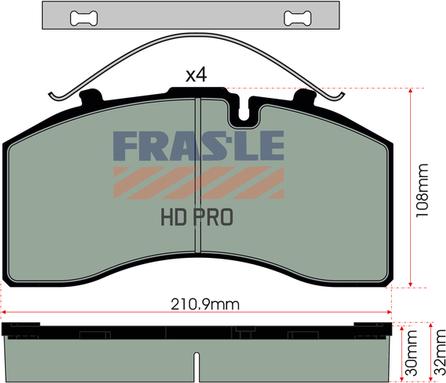 FRAS-LE PD/172-HD - Kit pastiglie freno, Freno a disco autozon.pro