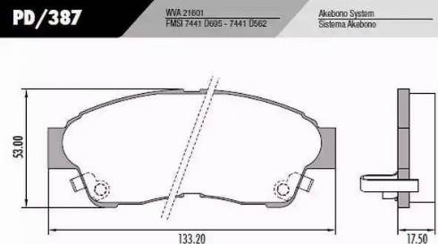 FRAS-LE PD387 - Kit pastiglie freno, Freno a disco autozon.pro