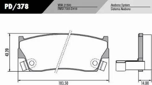 FRAS-LE PD378 - Kit pastiglie freno, Freno a disco autozon.pro