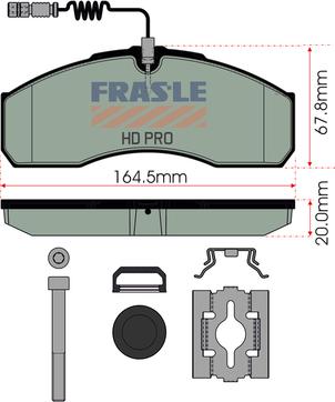 FRAS-LE PD/208-A-K026-HD - Kit pastiglie freno, Freno a disco autozon.pro