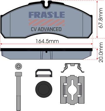 FRAS-LE PD/208-K026-CV - Kit pastiglie freno, Freno a disco autozon.pro