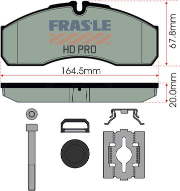 FRAS-LE PD/208-K026-HD - Kit pastiglie freno, Freno a disco autozon.pro