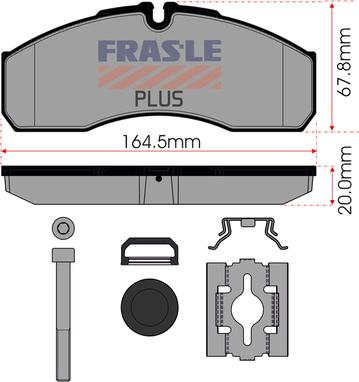 FRAS-LE PD/208-K026-PLUS - Kit pastiglie freno, Freno a disco autozon.pro