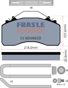 FRAS-LE PD/214-K034-CV - Kit pastiglie freno, Freno a disco autozon.pro