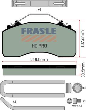 FRAS-LE PD/214-K034-HD - Kit pastiglie freno, Freno a disco autozon.pro