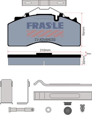 FRAS-LE PD/210-K030-CV - Kit pastiglie freno, Freno a disco autozon.pro