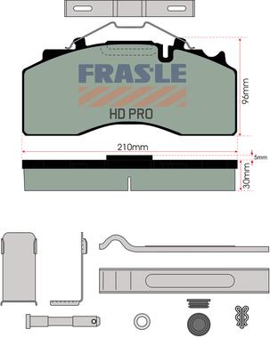 FRAS-LE PD/210-K030-HD - Kit pastiglie freno, Freno a disco autozon.pro